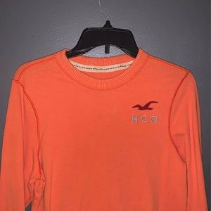Orange long sleeve hollister shirt